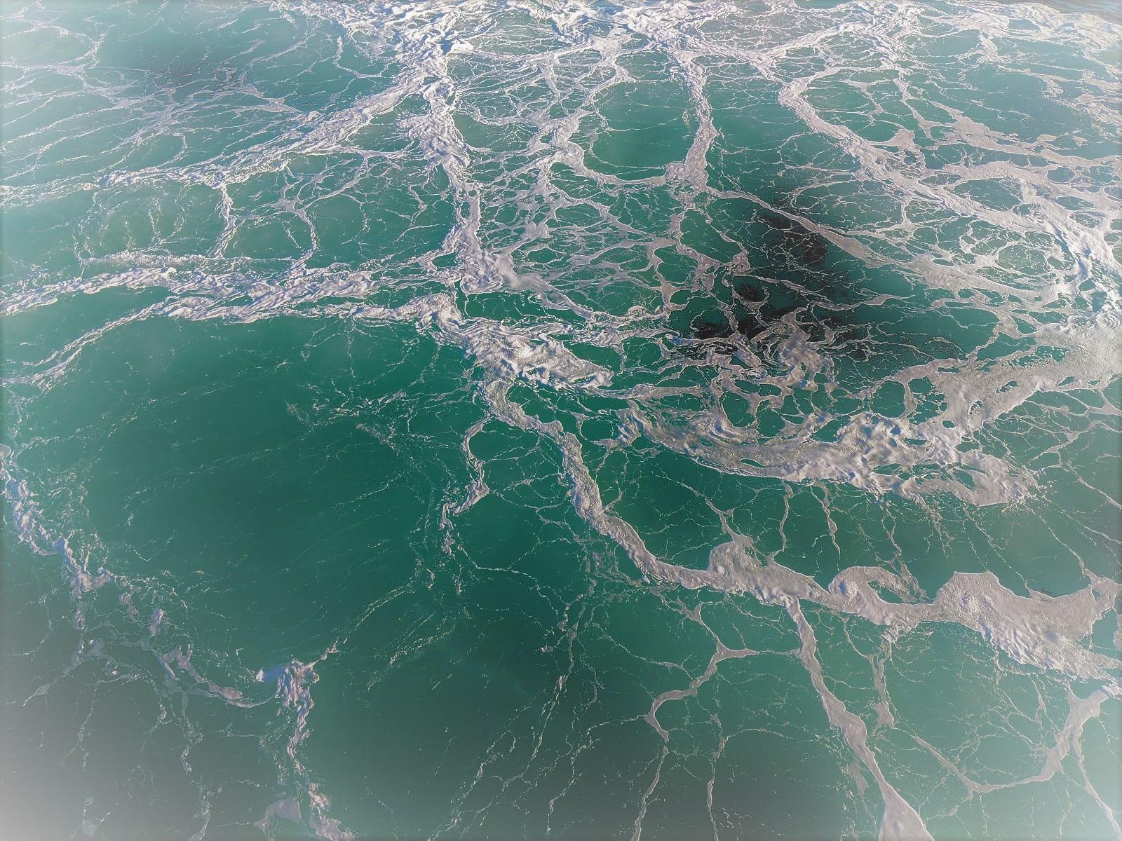 Close up of ocean water and waves
